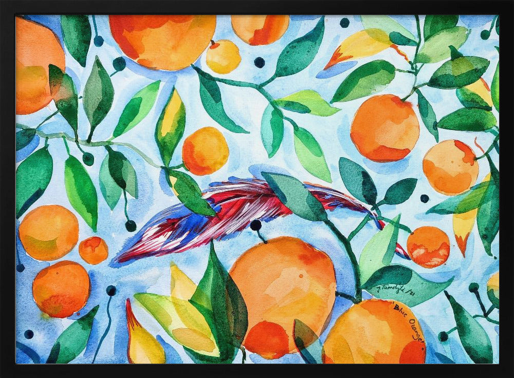Orange Blå | Plakater - Kunsttryk