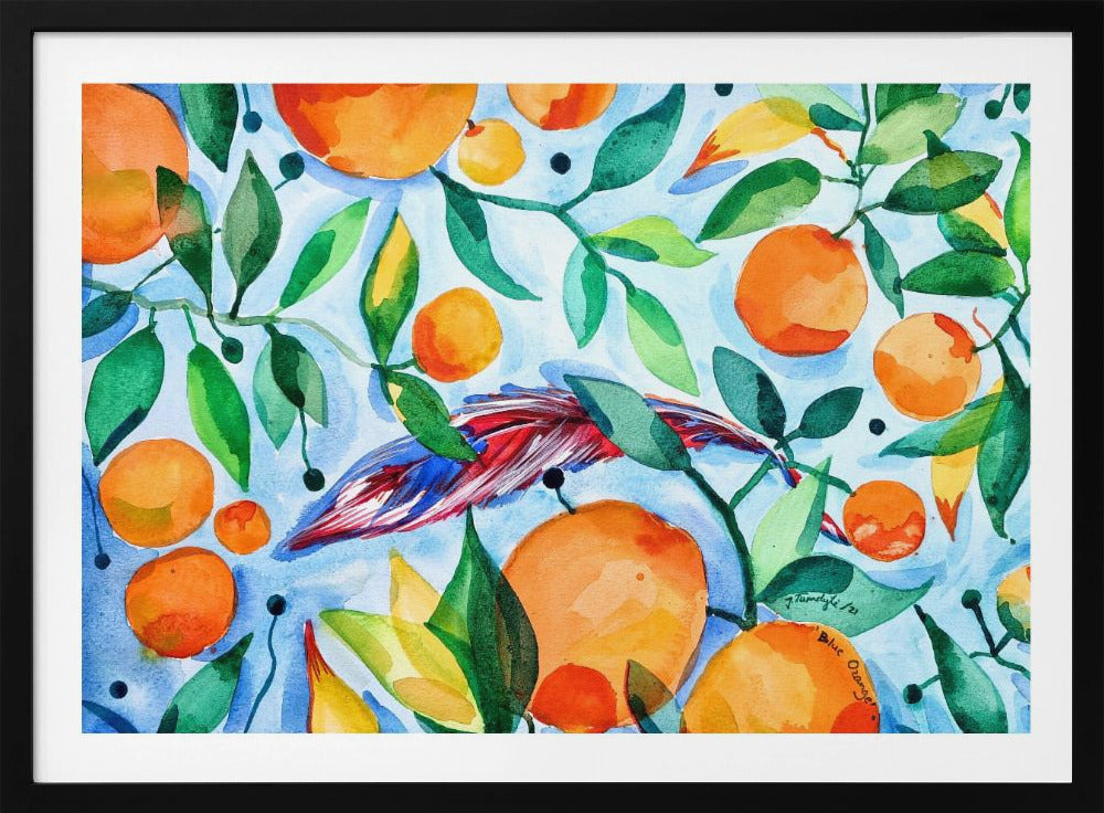 Orange Blå | Plakater - Kunsttryk