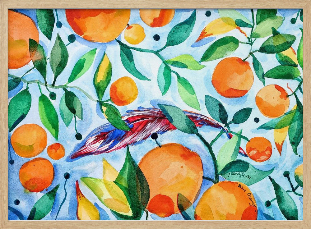 Orange Blå | Plakater - Kunsttryk
