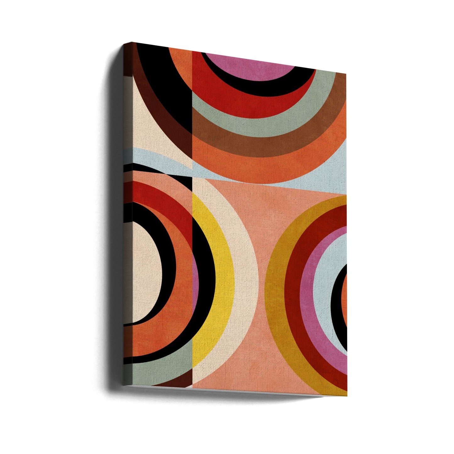 Ciepłe kolory Bauhaus Geometria3 | Wydruki na łótnie
