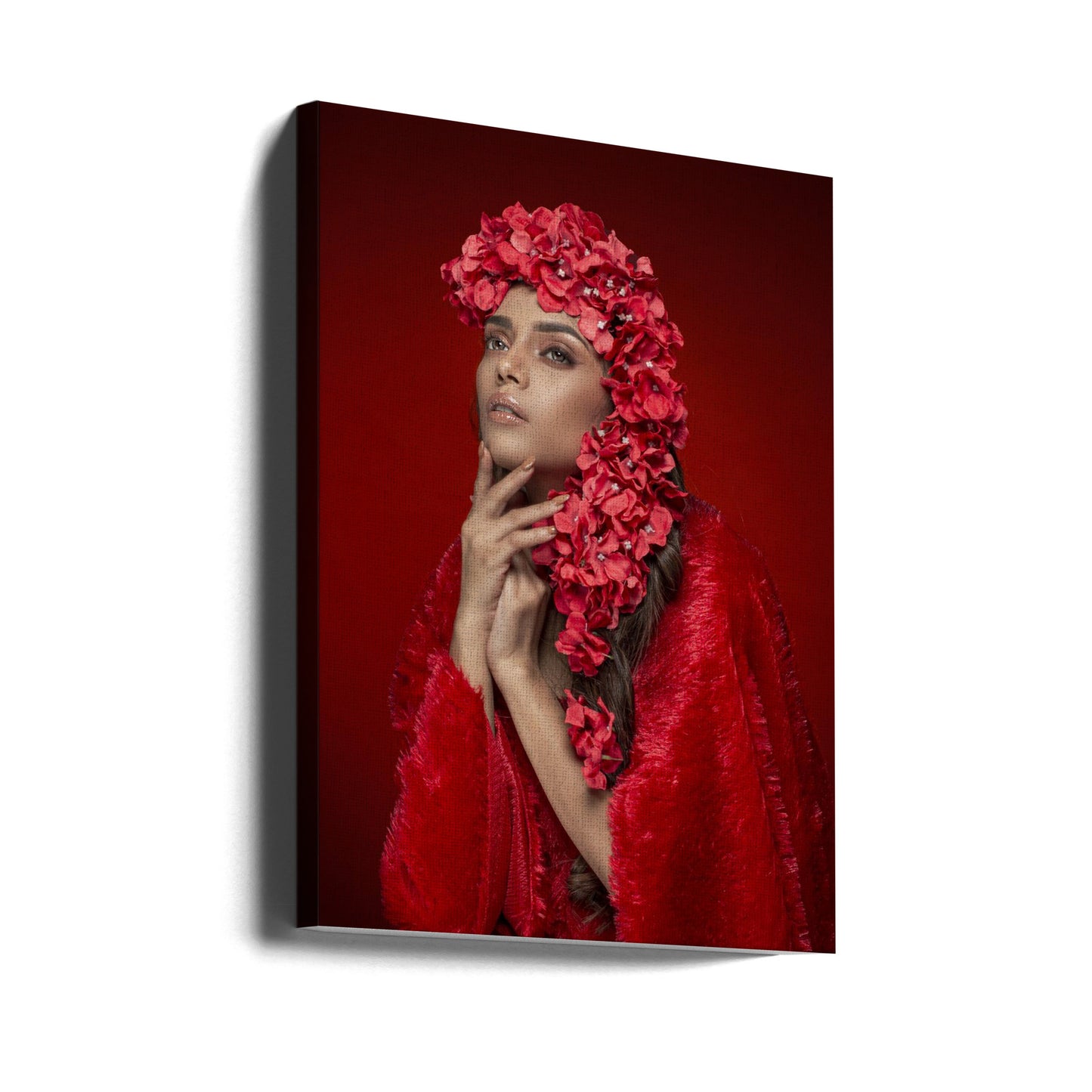DAMA DE LA FLOR ROJA | Impresiones en Lienzo