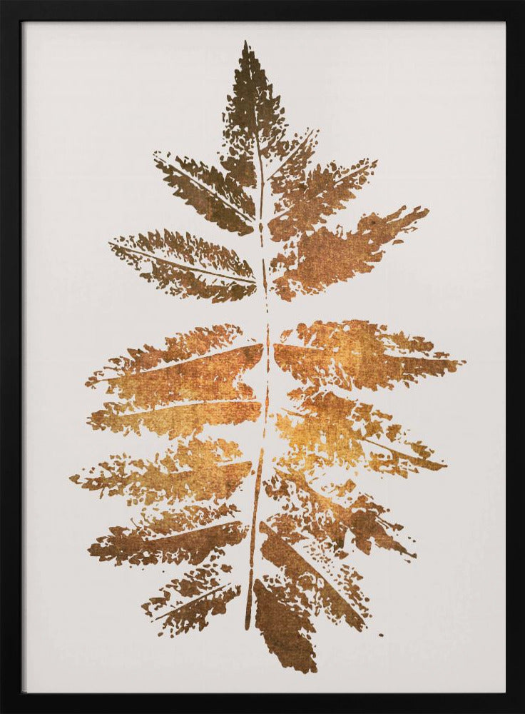 Estampado de hojas de roble dorado | Posters  - Impresiones de Arte