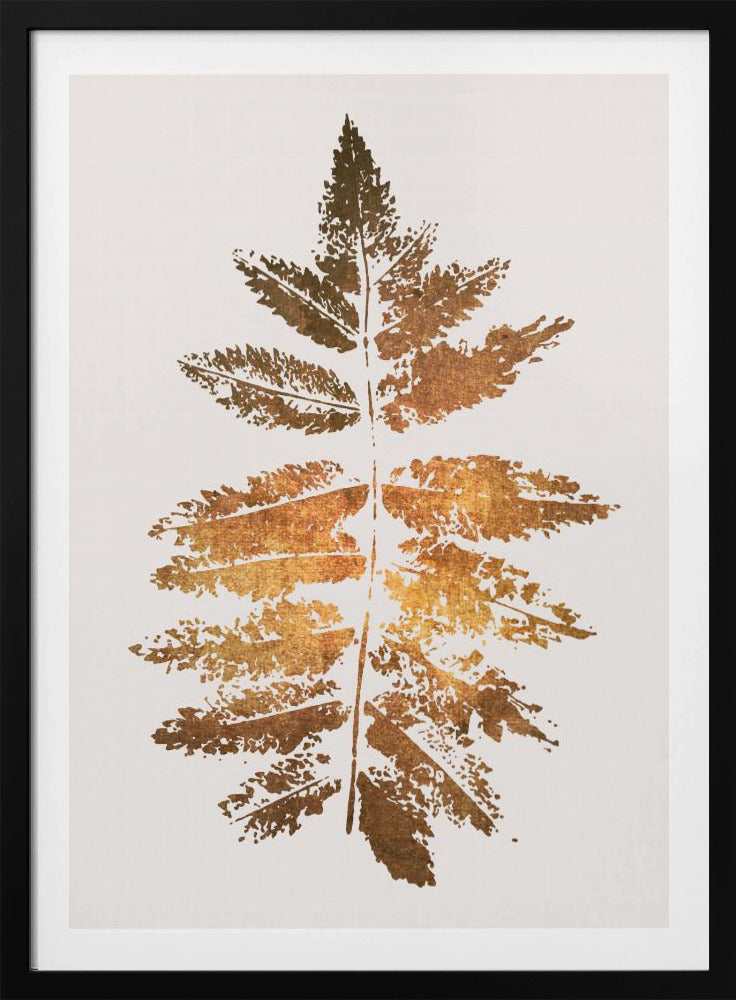 Estampado de hojas de roble dorado | Posters  - Impresiones de Arte