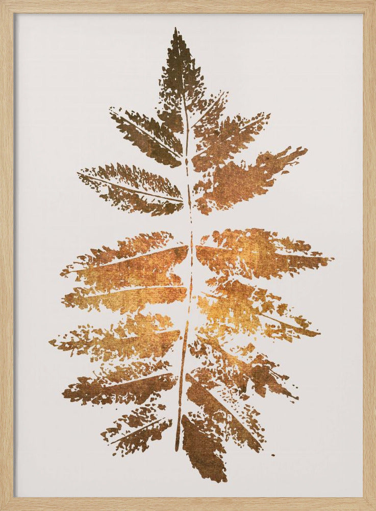 Estampado de hojas de roble dorado | Posters  - Impresiones de Arte