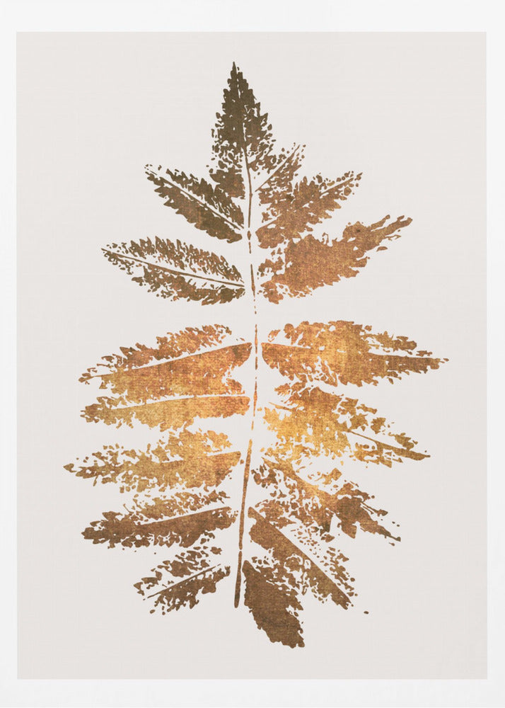 Estampado de hojas de roble dorado | Posters  - Impresiones de Arte
