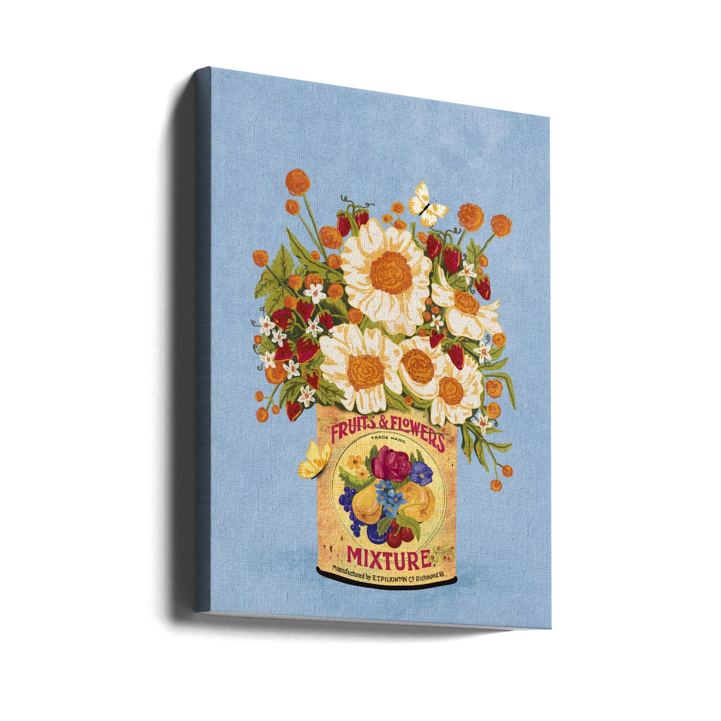 Fleurs dans une boîte à thé vintage | Tableaux sur Toile