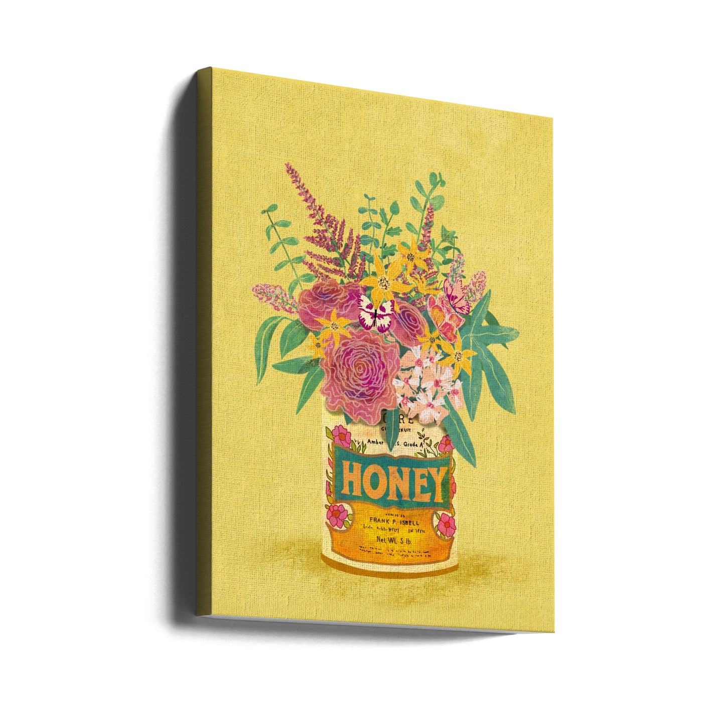 Fleurs dans une boîte de miel vintage | Tableaux sur Toile