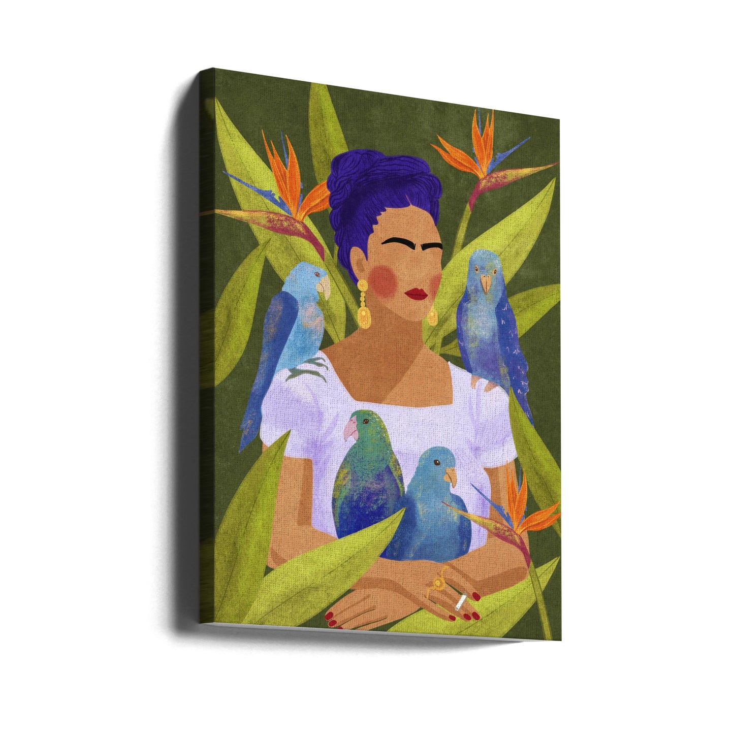 Frida and birds | Canvas