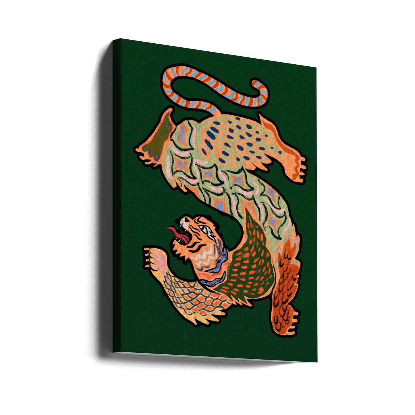 Tigre asiatica verde | Stampe su Tela
