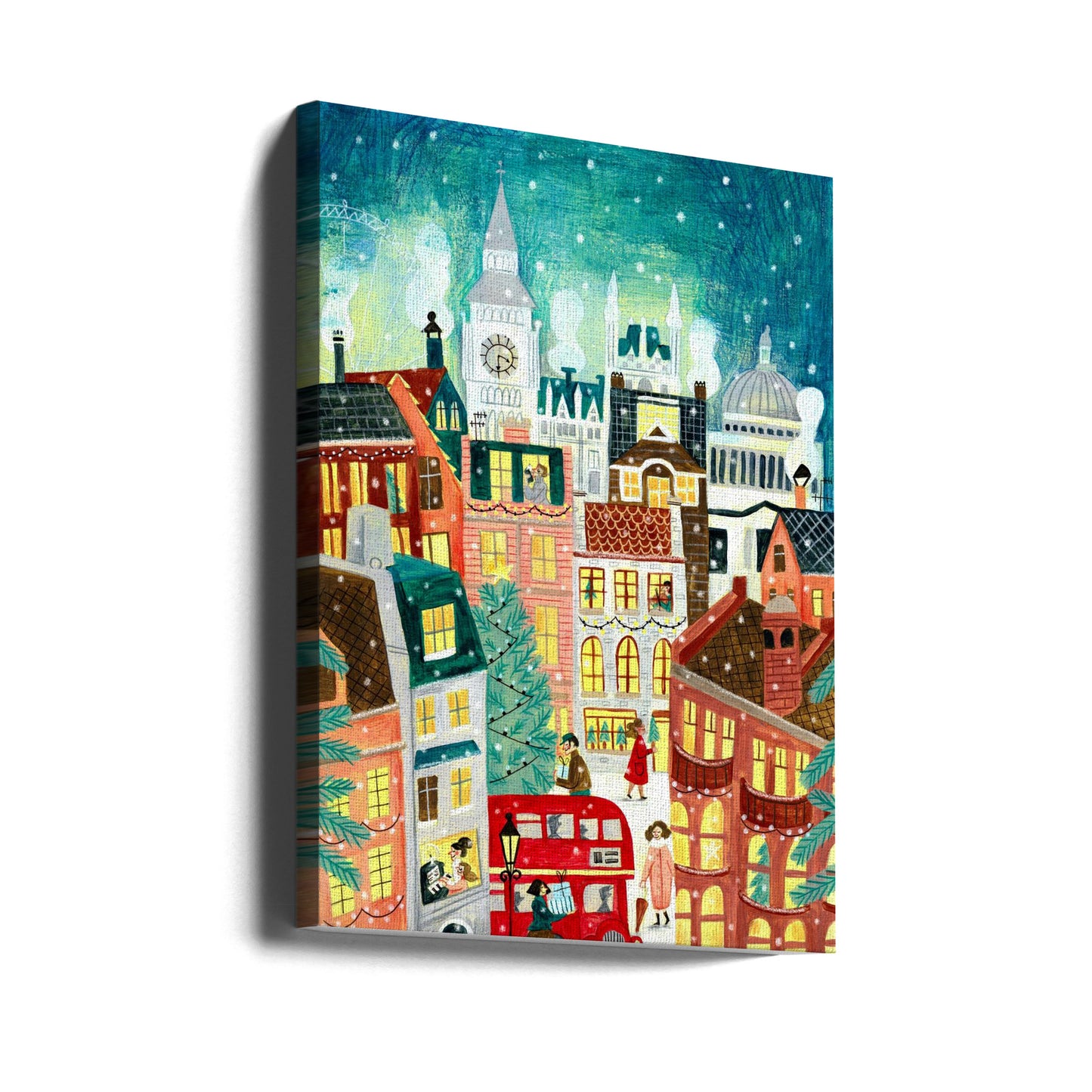 Weihnachts-London im Schnee | Leinwand-Bilder
