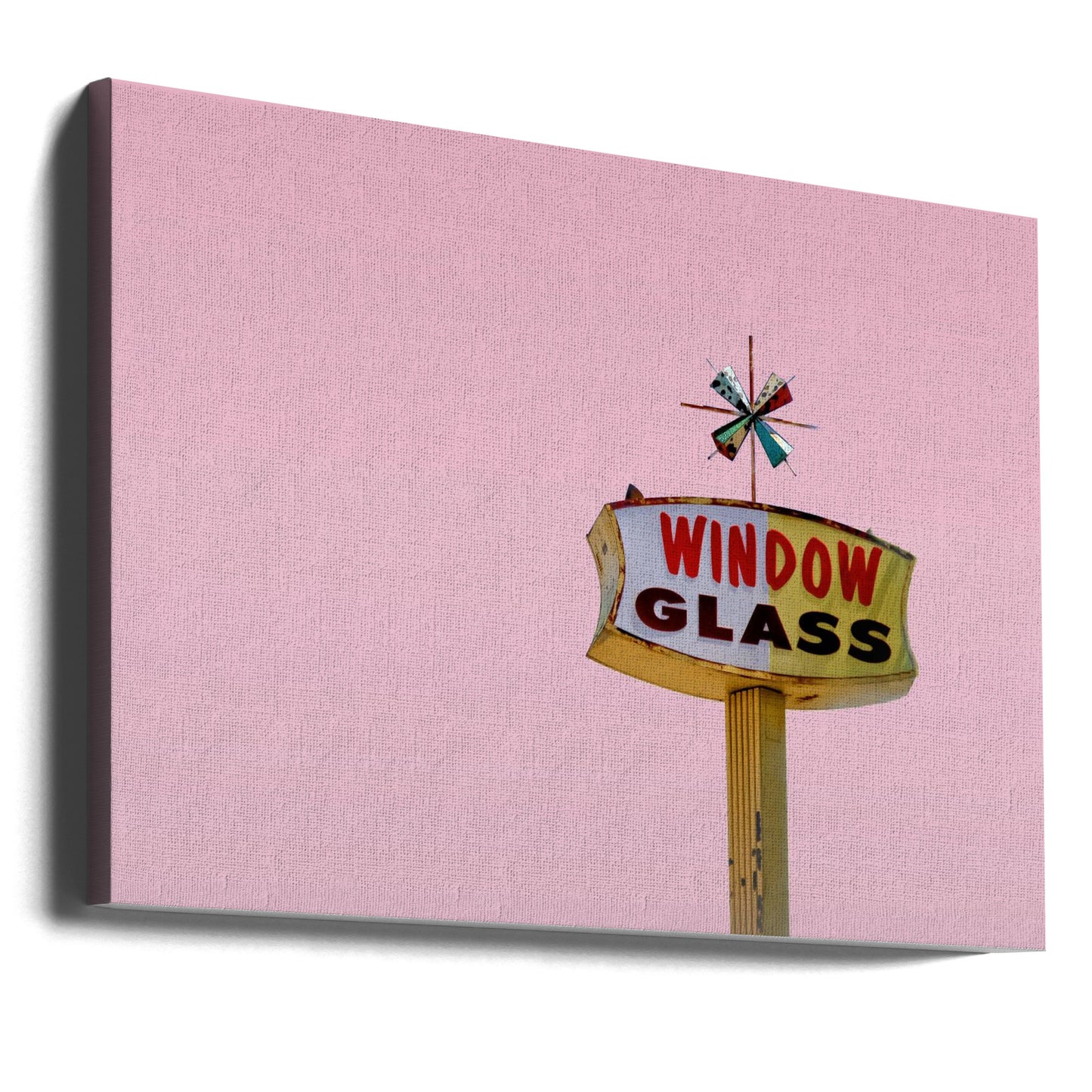 Atomic Pink Starburst Vintage Sign | Canvas