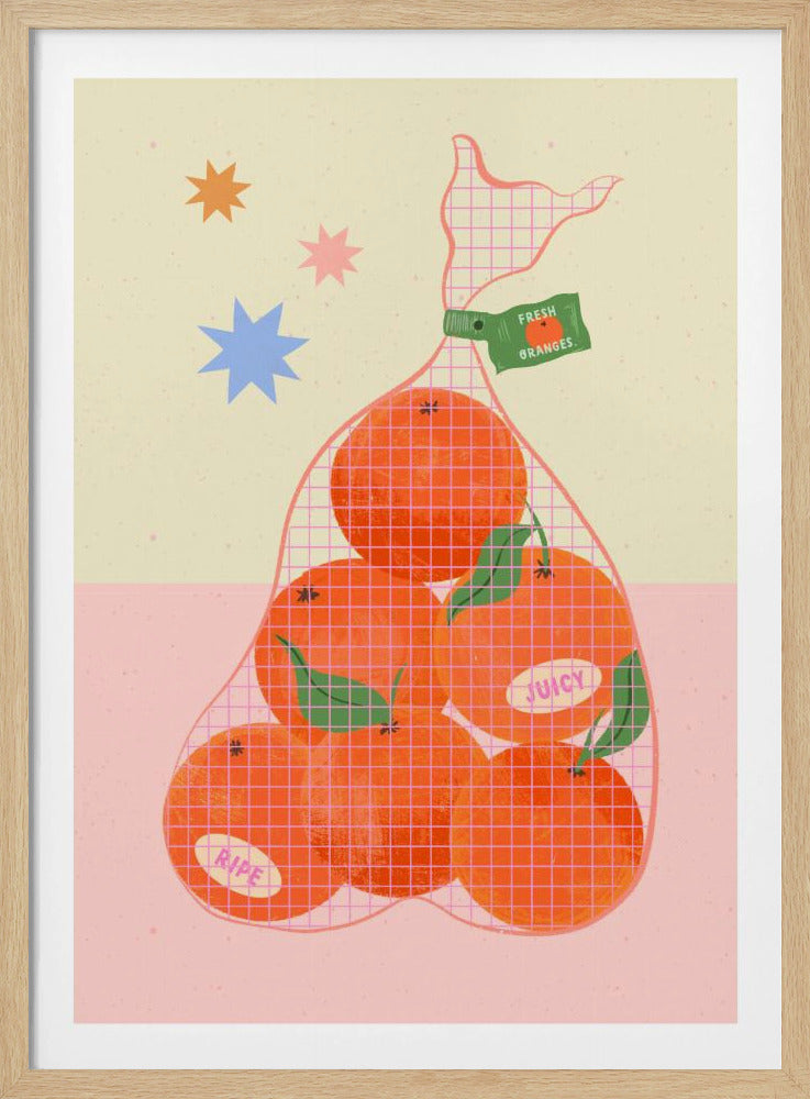 Färska och mogna apelsiner | Poster
