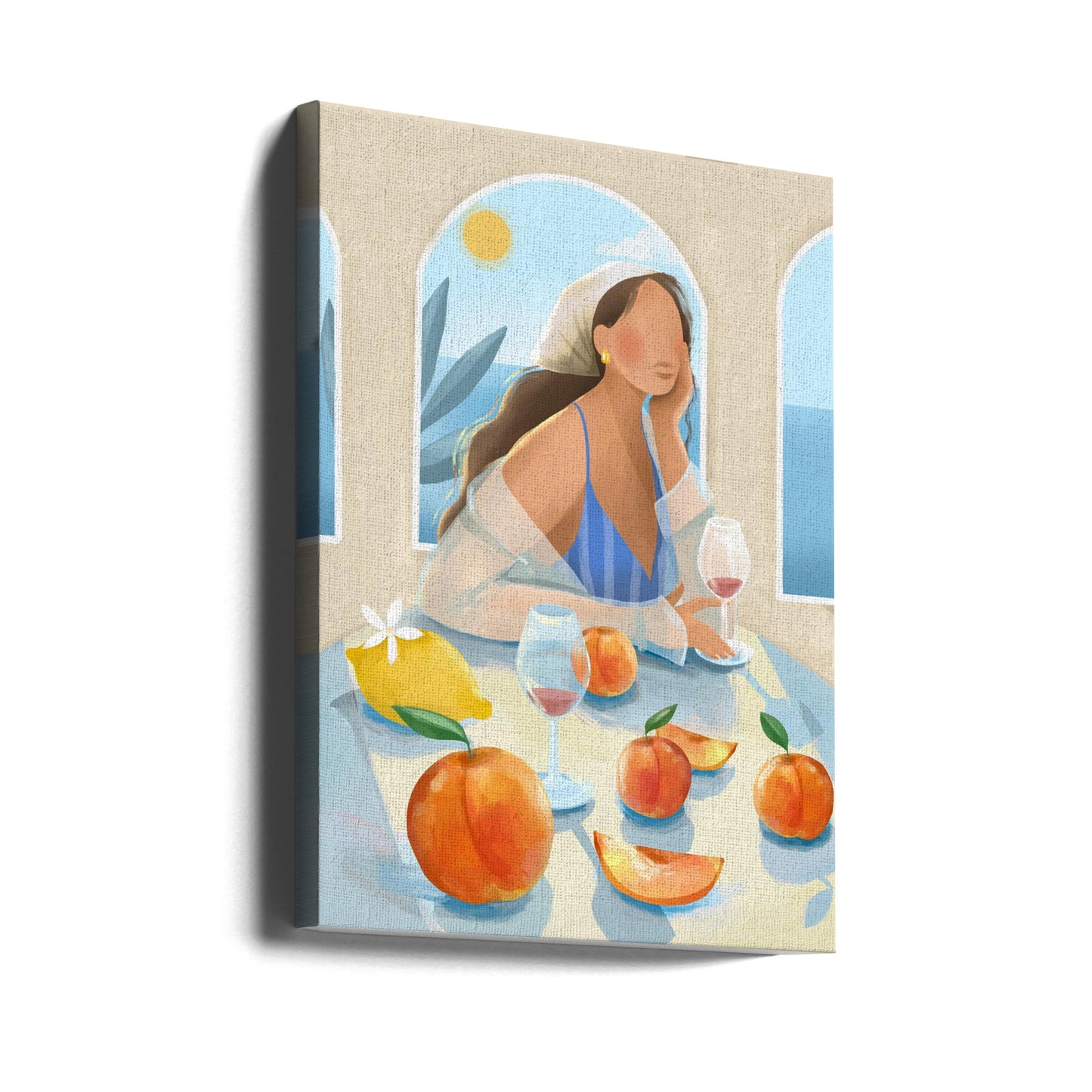 Fille aux pêches | Tableaux sur Toile
