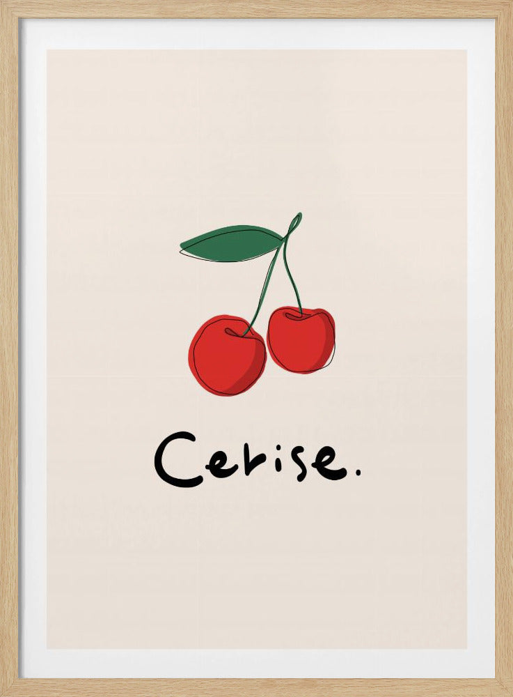 Modern French Fruits Collection &quot;Cherry / Cerise&quot; | Poster