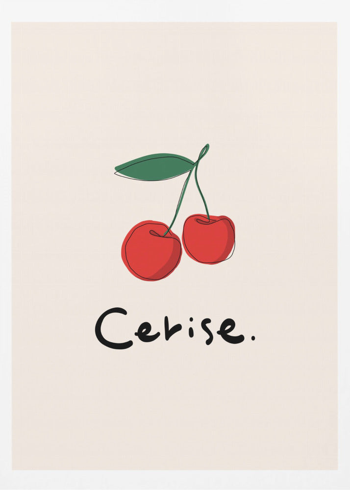 Modern French Fruits Collection &quot;Cherry / Cerise&quot; | Poster