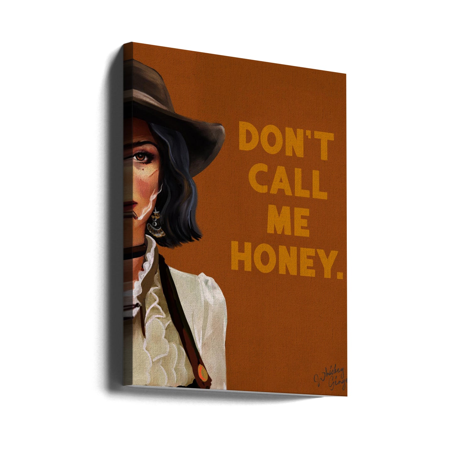 Nenn mich nicht Honey Badass Western Cowgirl Art | Leinwand-Bilder