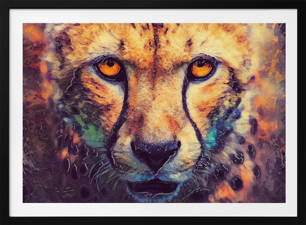 Tiere Leopard Aquarell Tierkunst | Poster