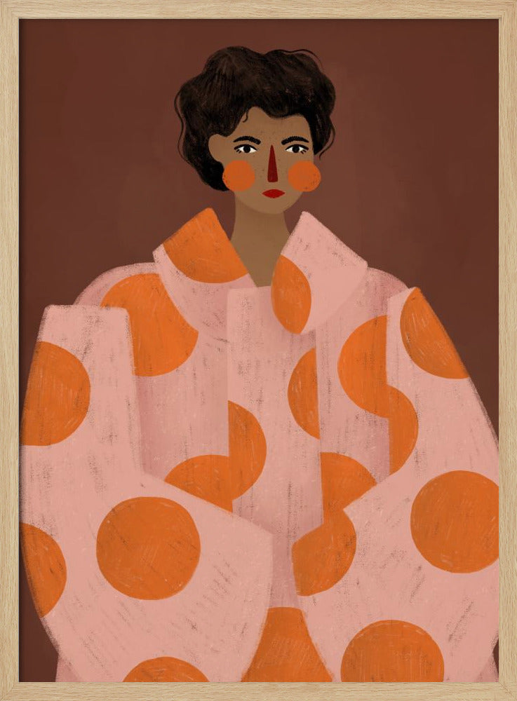 Woman With Orange Dots | Poster