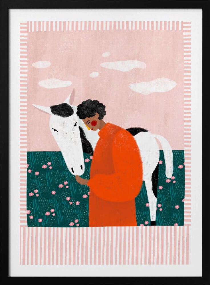 Vibrant Girl and Horse | Poster