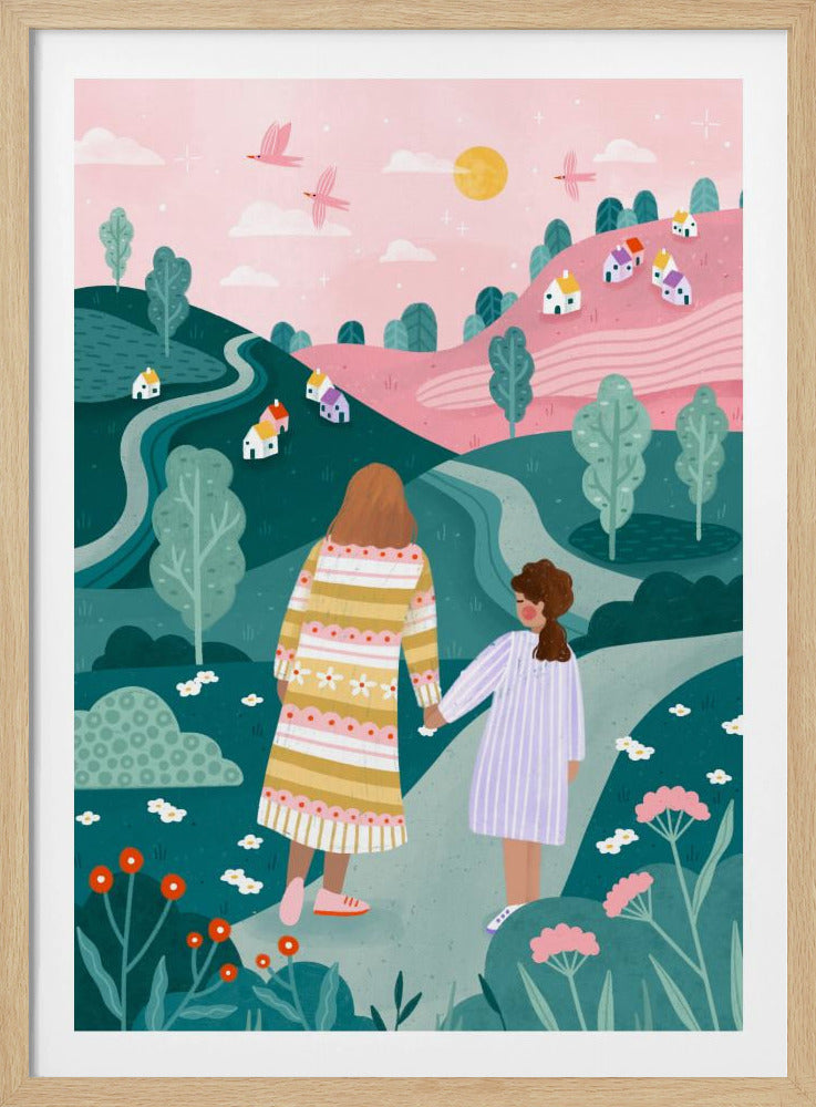 Mum Daughter In Nature | Poster