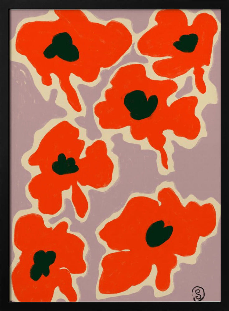Vibrant Poppy Flowers | Poster