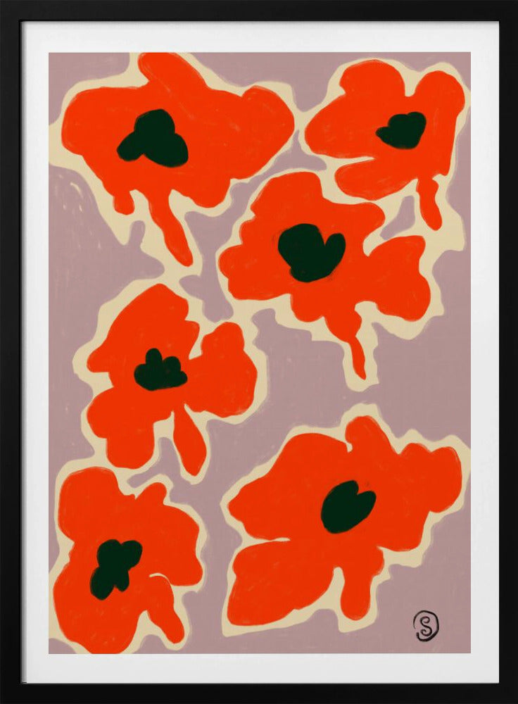 Vibrant Poppy Flowers | Poster