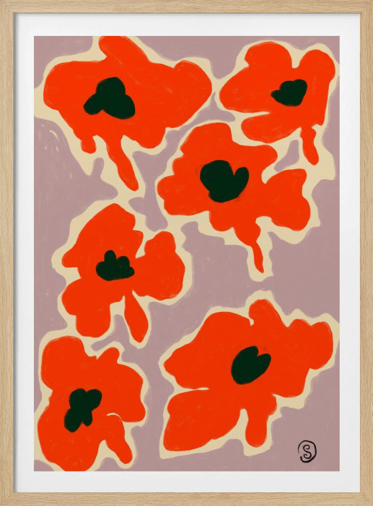 Vibrant Poppy Flowers | Poster
