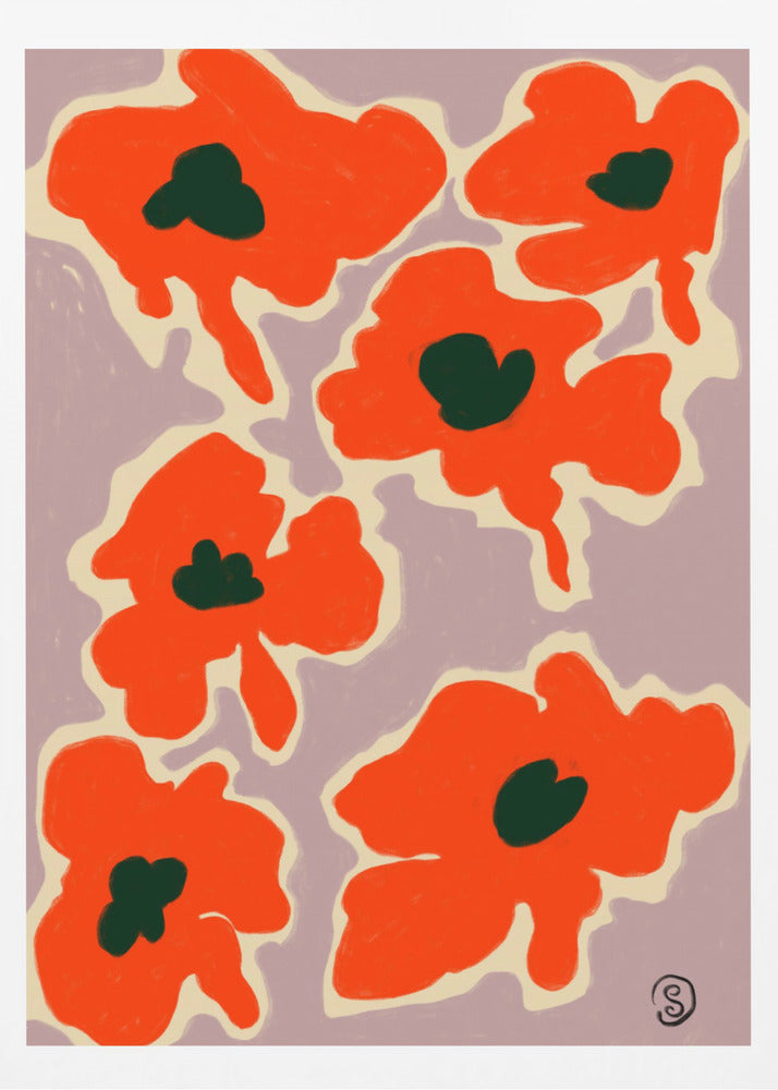 Vibrant Poppy Flowers | Poster