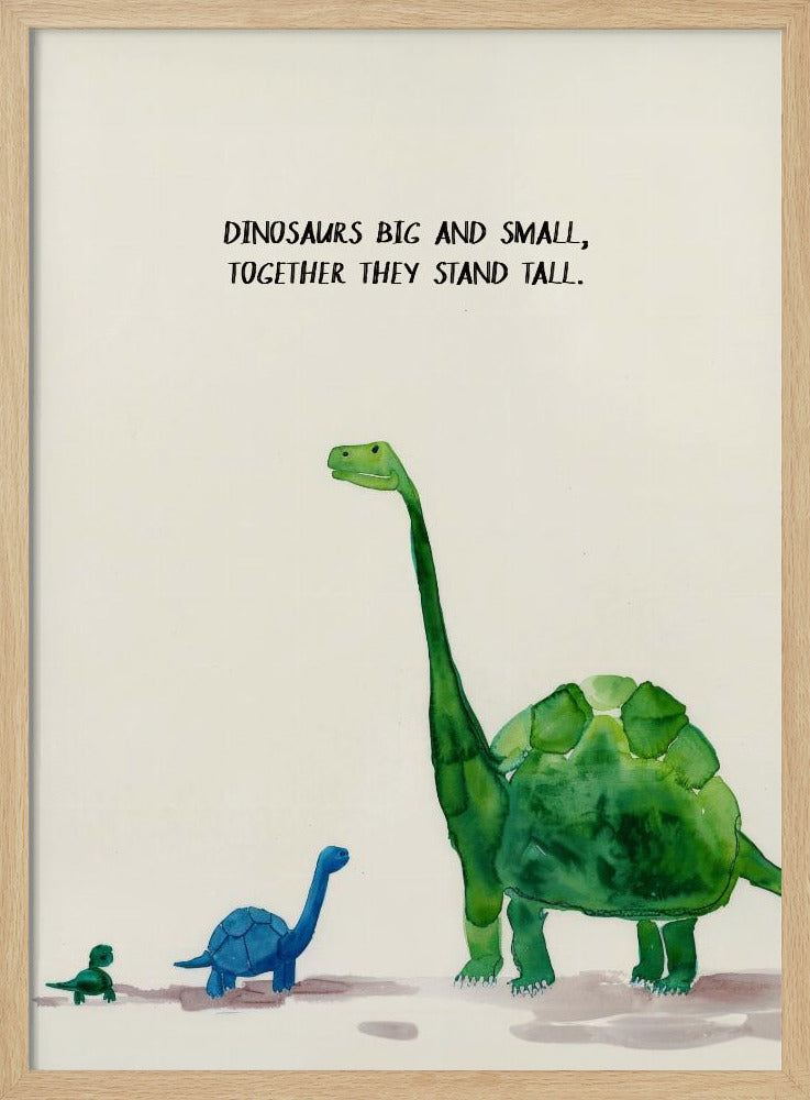 Dinosaurios grandes y pequeños | Posters  - Impresiones de Arte