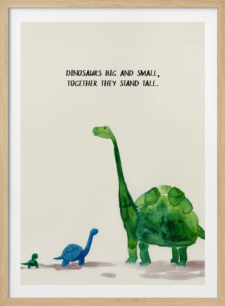 Dinosaurios grandes y pequeños | Posters  - Impresiones de Arte