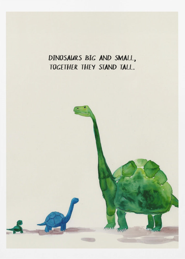 Dinosaurios grandes y pequeños | Posters  - Impresiones de Arte