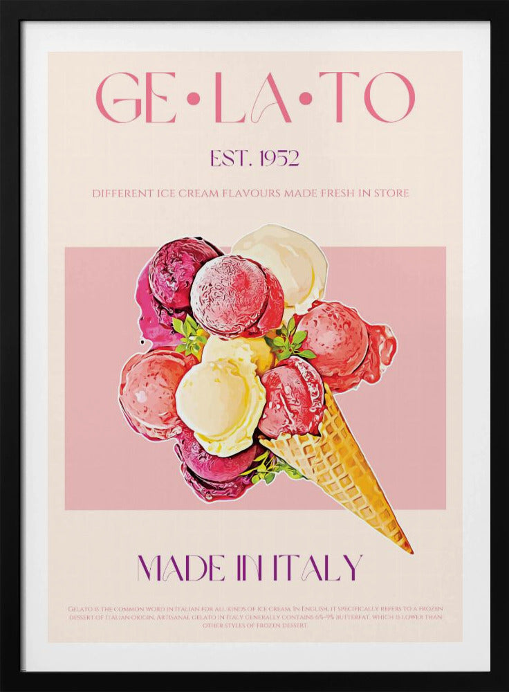 Gelato-affisch i vintagestil | Affisch