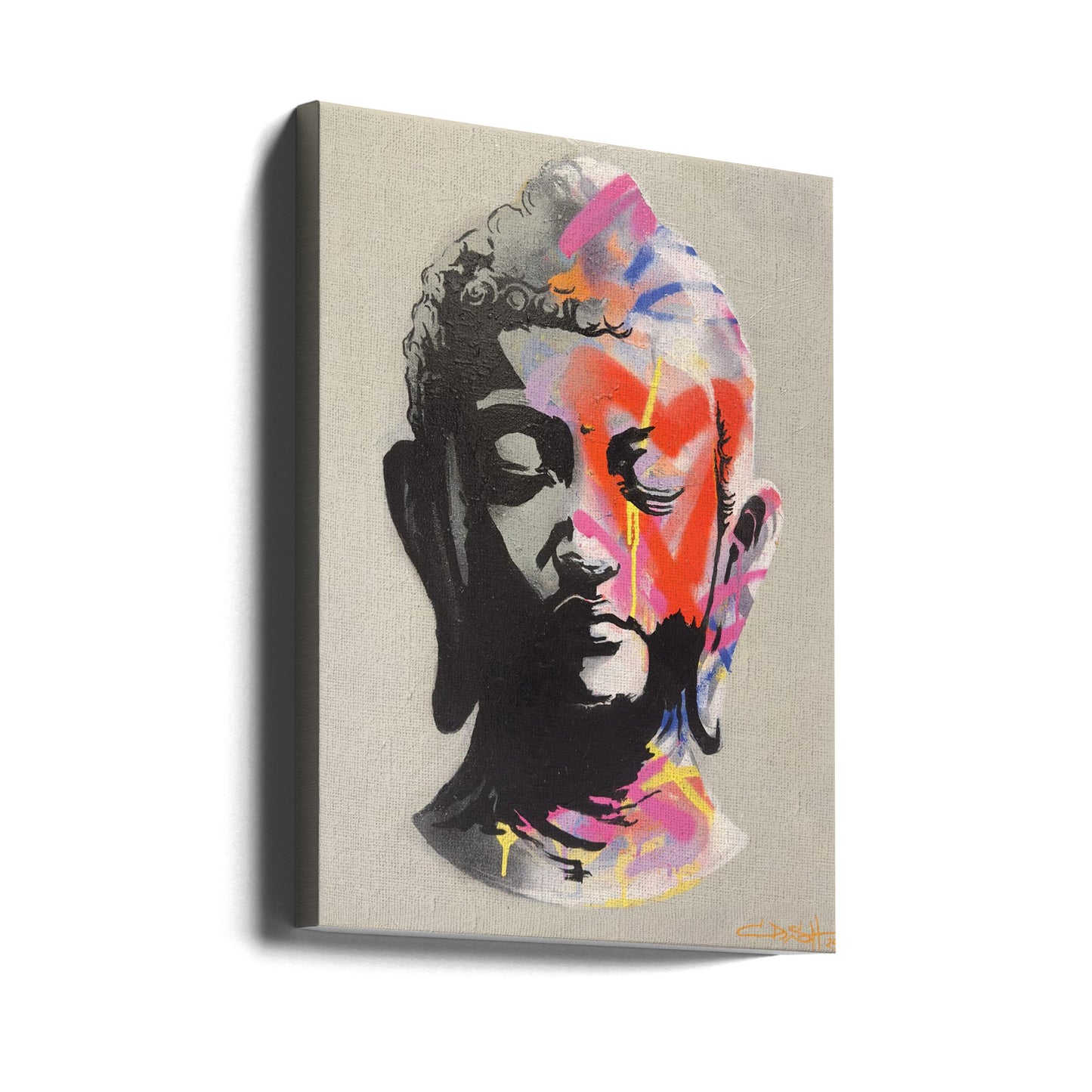 Lebendige Buddha-Büste | Leinwand