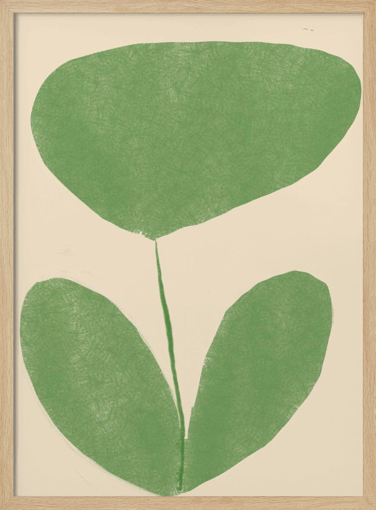 Minimal Green Blossom | Poster