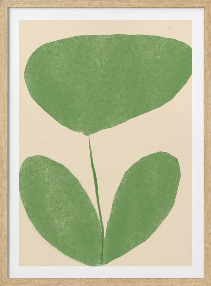 Minimal Green Blossom | Poster
