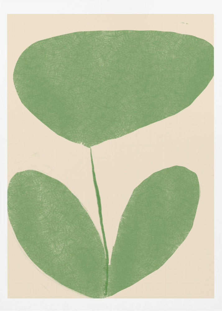 Minimal Green Blossom | Poster