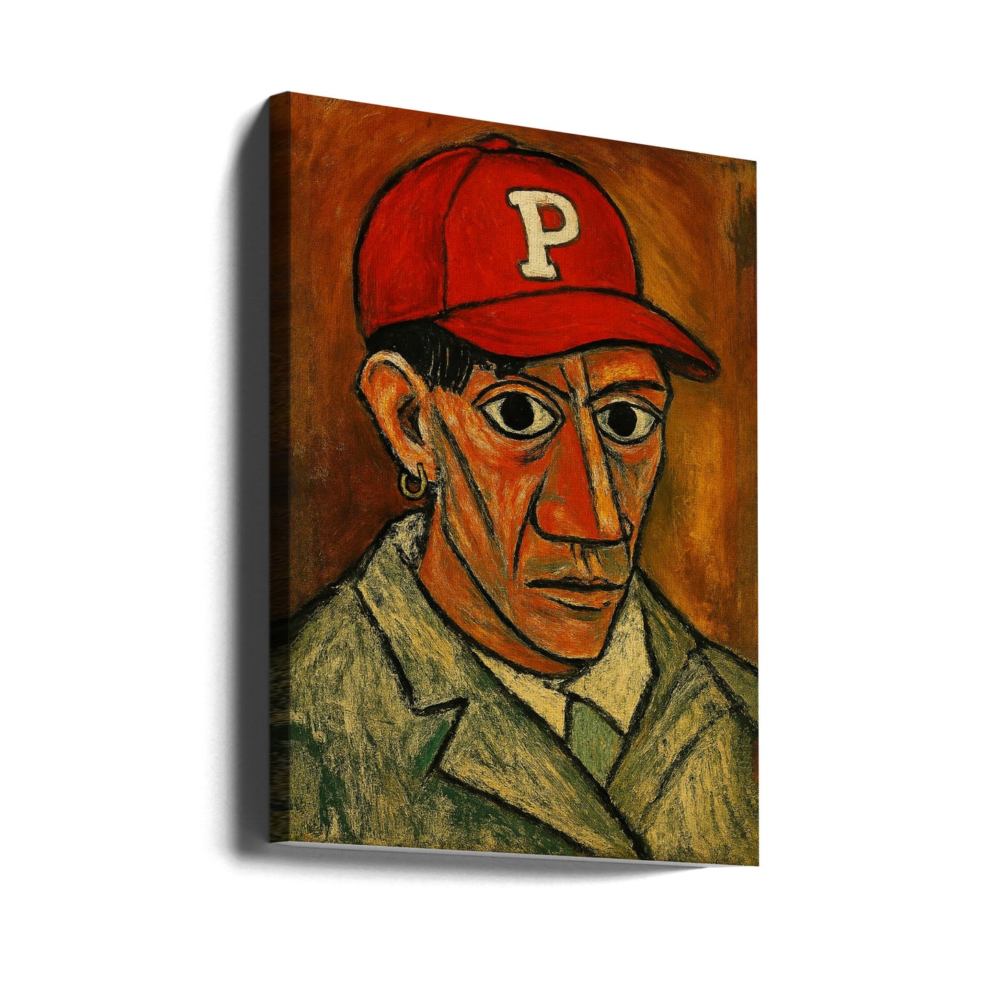 Red Cap Gaze | Leinwand