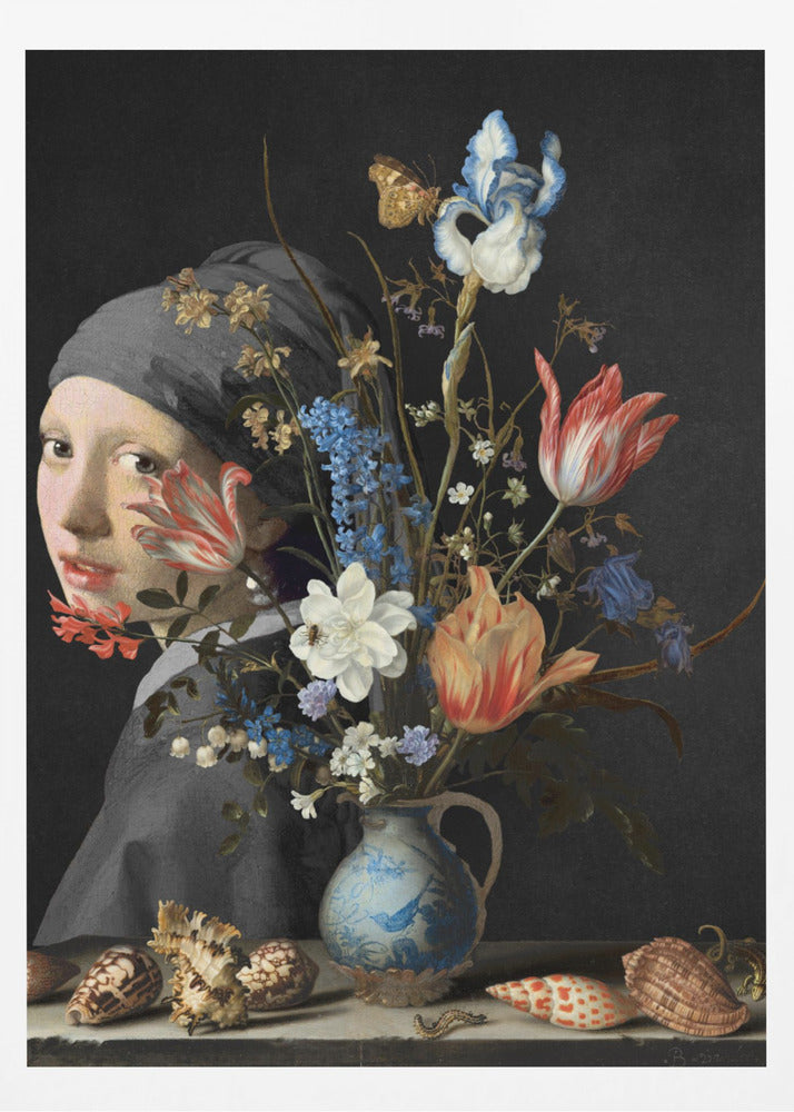 Girl With a Pearl Earring -  Behind a Wan Li Vase Edition | Poster
