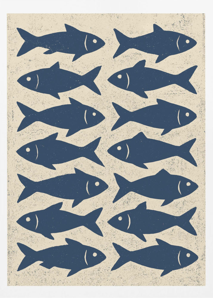 Blue Fish Array | Poster