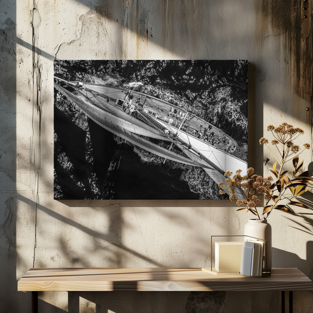 Über dem Rennschiff | Leinwand-Bilder