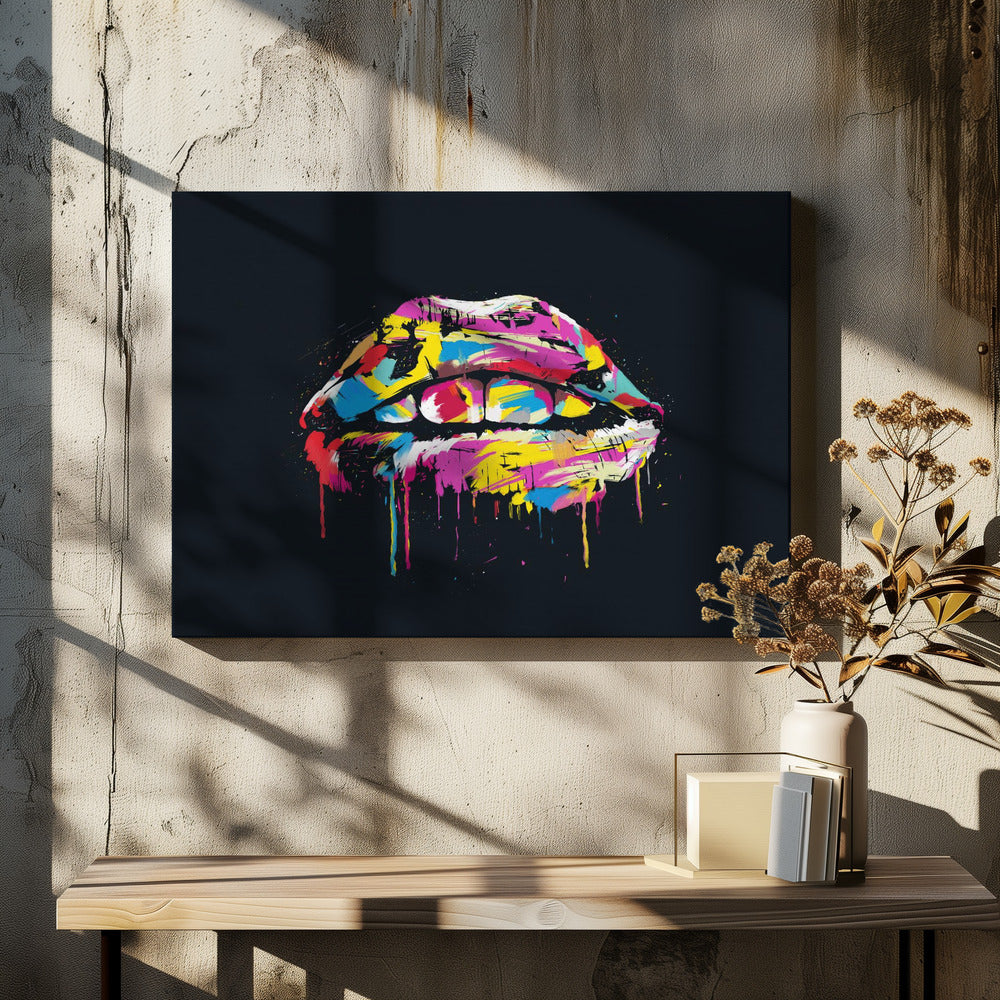Bunte Lippen | Leinwand-Bilder
