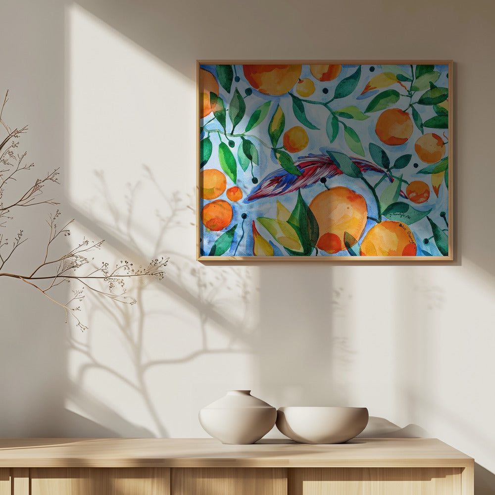 Orange Blå | Plakater - Kunsttryk