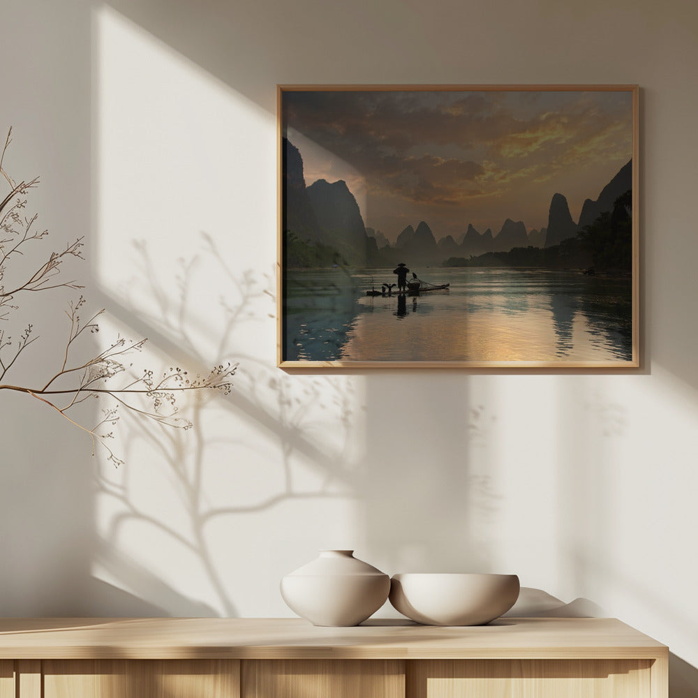 Goldener Li-Fluss | Poster - Kunstdruck