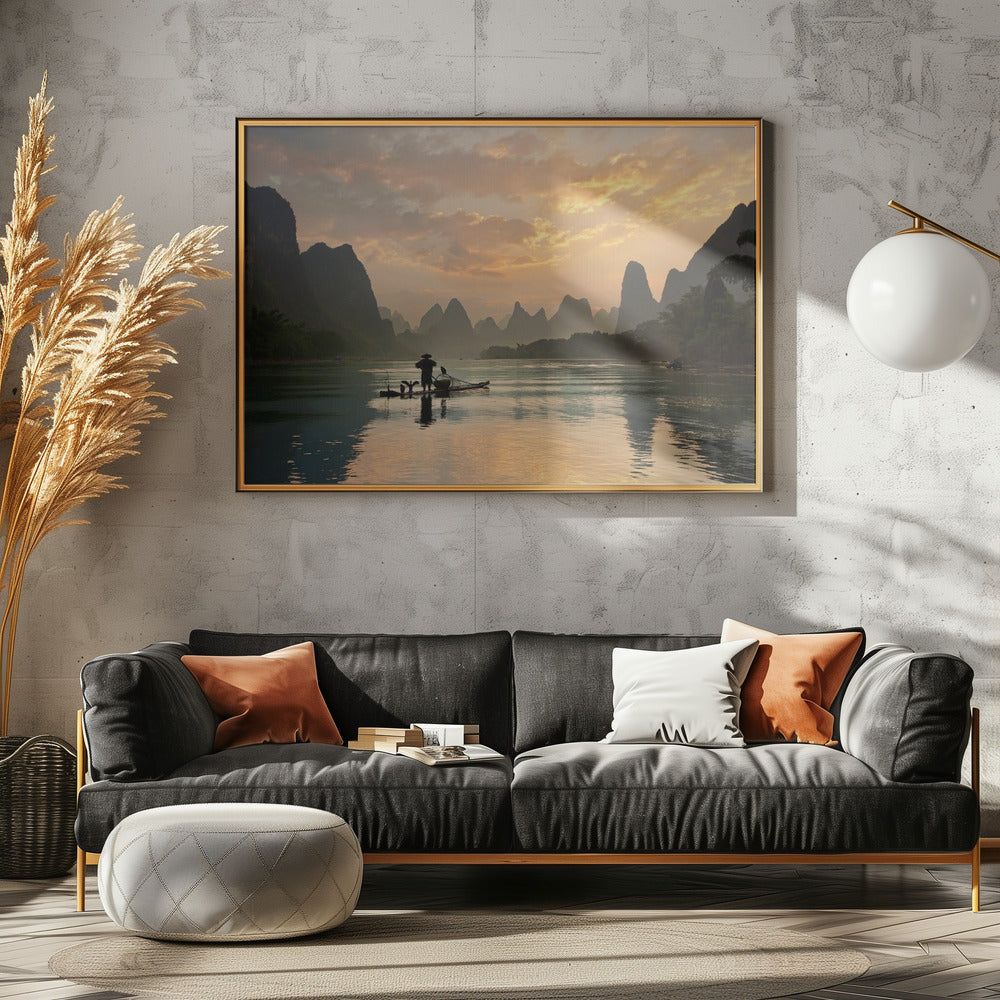 Goldener Li-Fluss | Poster - Kunstdruck