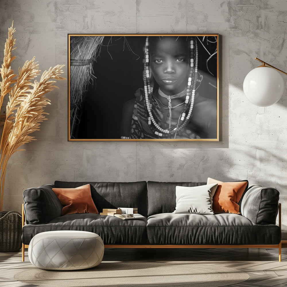 Mursi-Mädchen | Poster - Kunstdruck