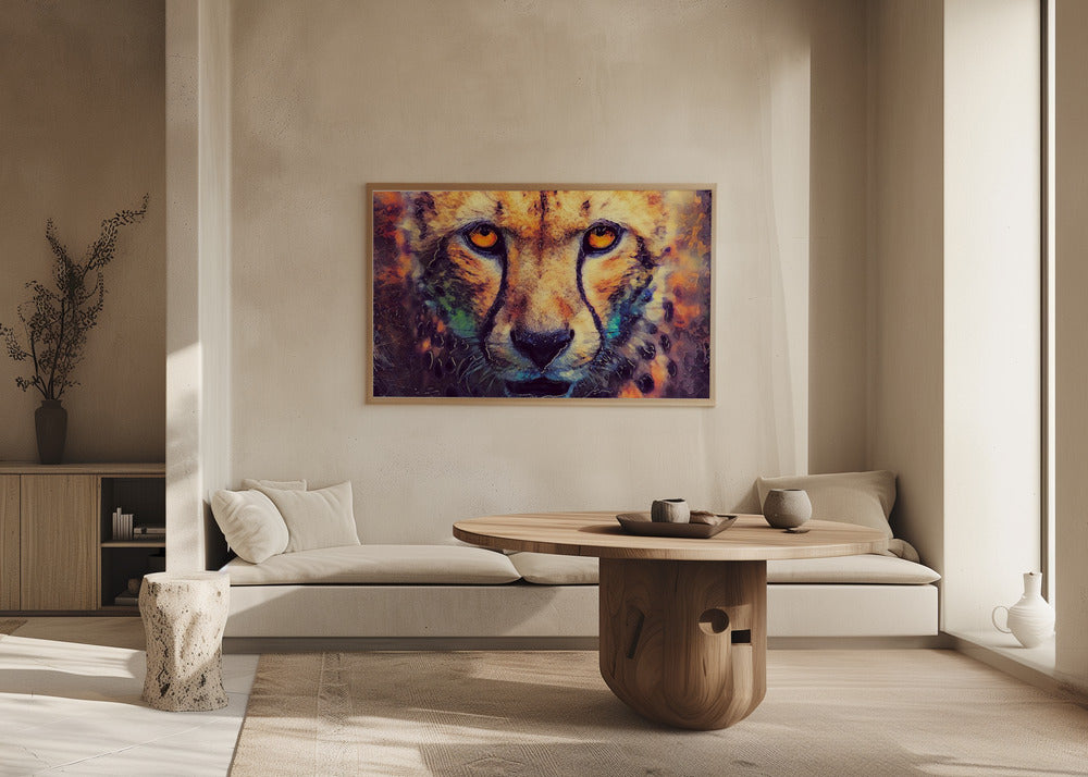Tiere Leopard Aquarell Tierkunst | Poster