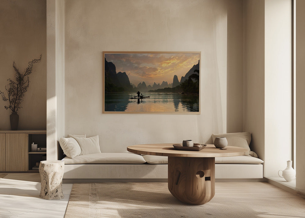 Goldener Li-Fluss | Poster - Kunstdruck