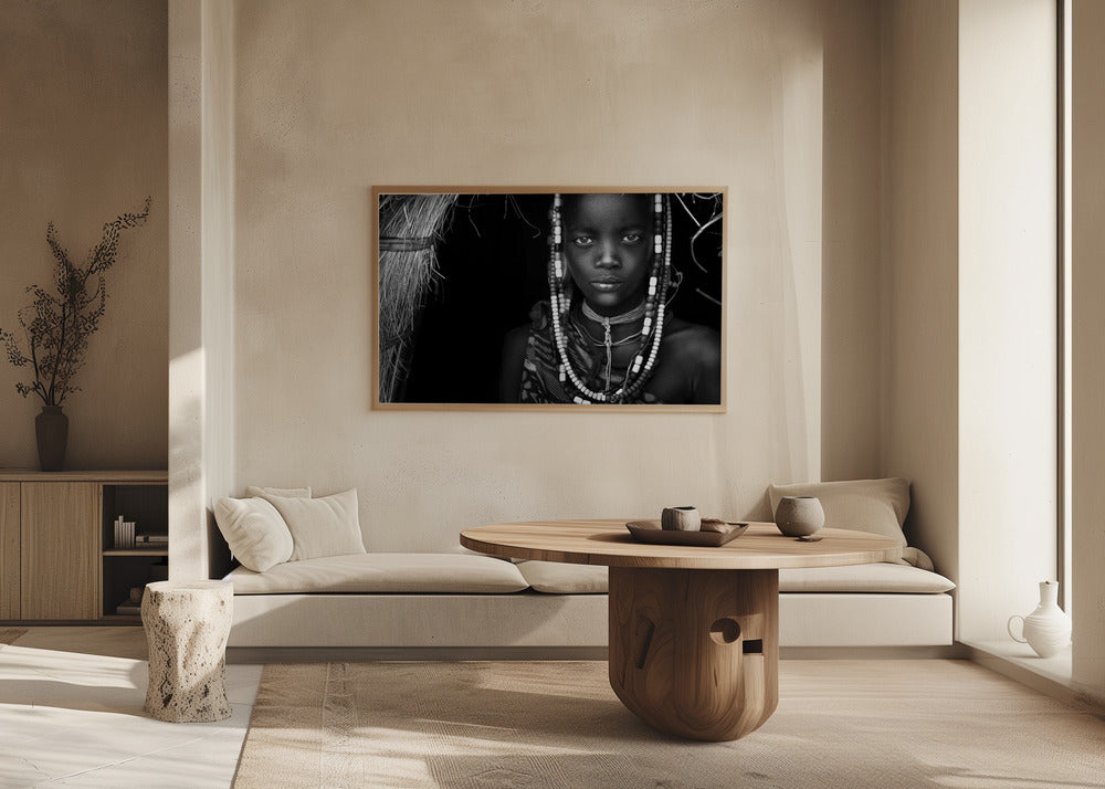 Mursi-Mädchen | Poster - Kunstdruck