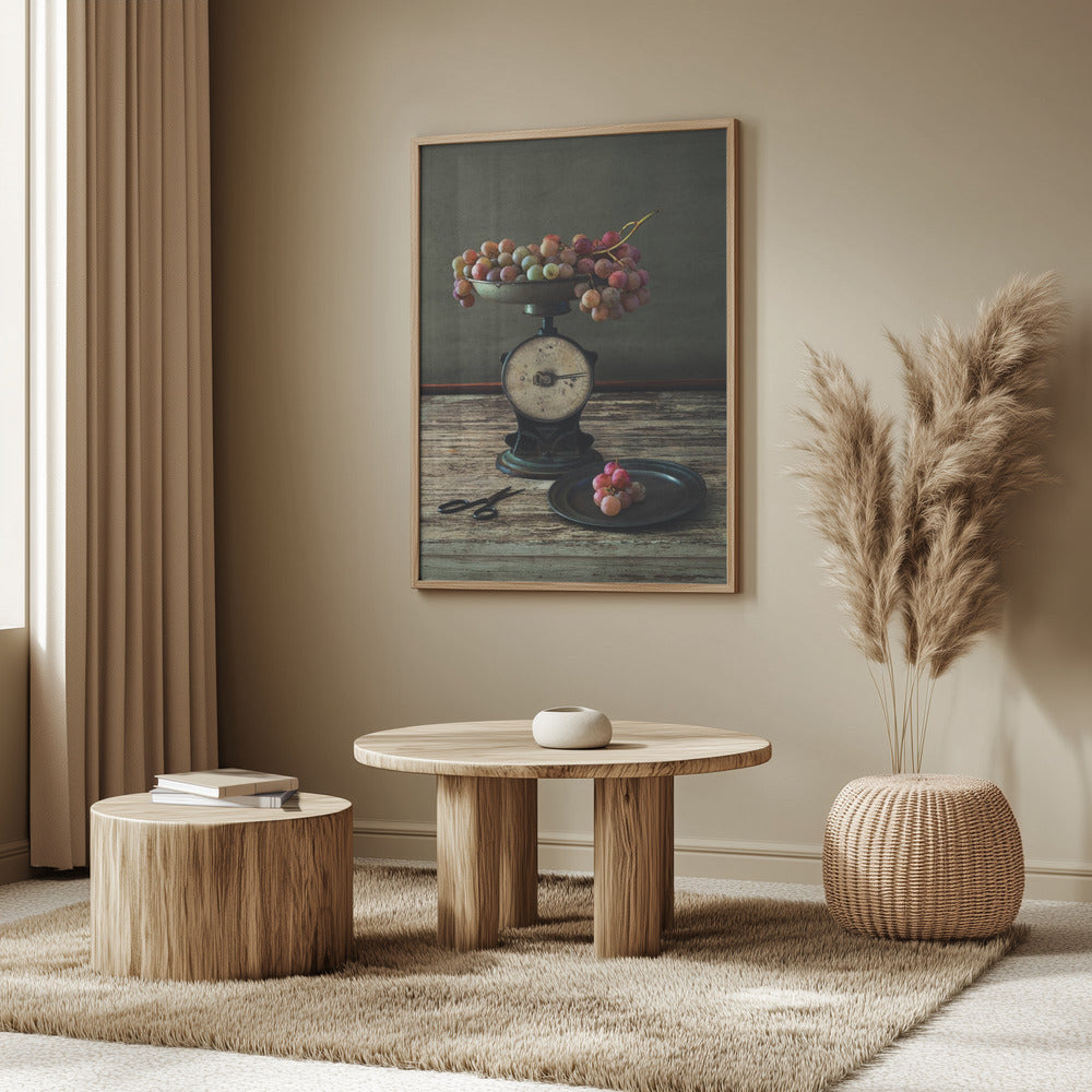 Nature morte aux raisins sur une balance | Posters - Affiche Artistique