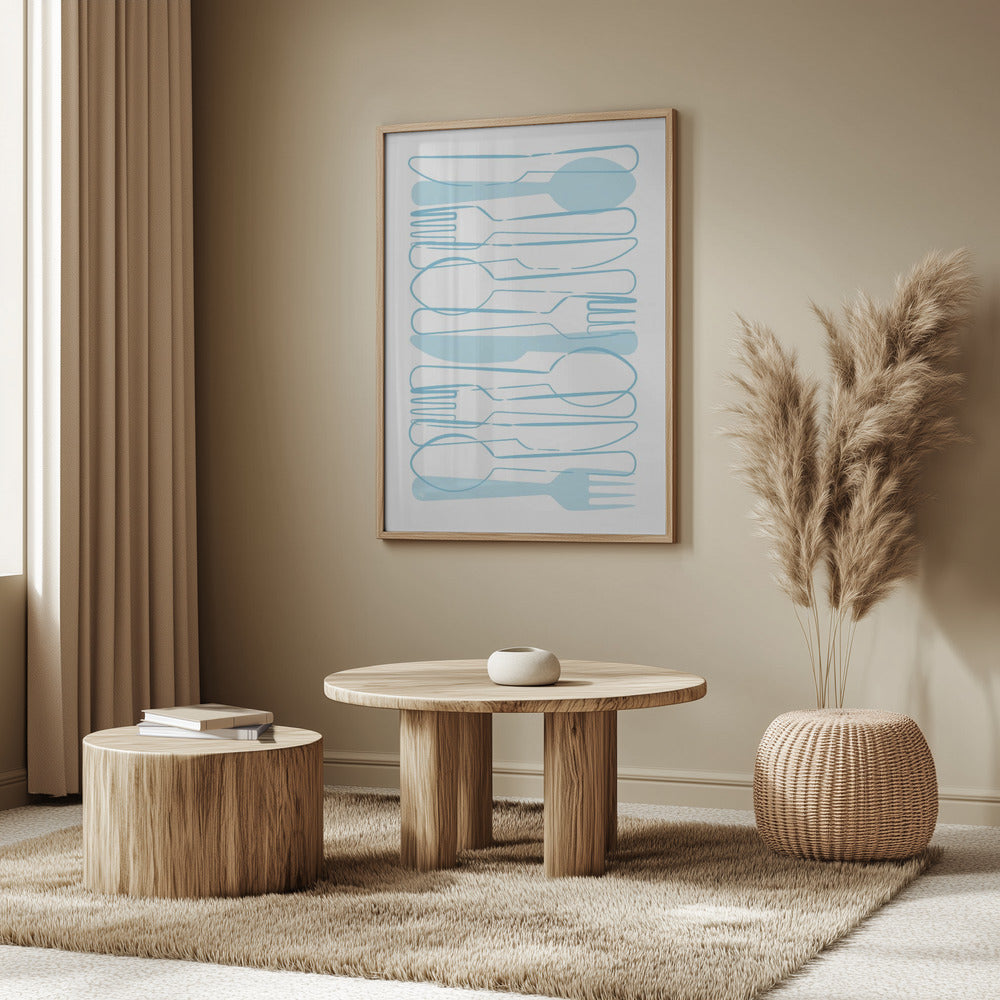 Blaues Besteck | Poster